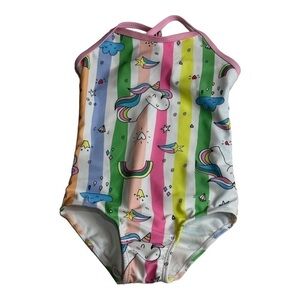 Honisen Unicorn Swimsuit Girls Size M
